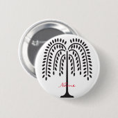 しだれ柳シルエットThunder_Cove 缶バッジ (正面&裏面)