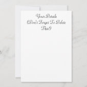 しだれ柳 招待状 (裏面)