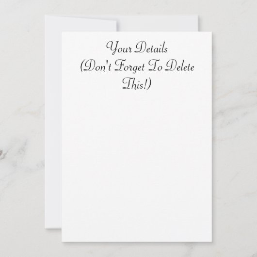 しだれ柳 招待状 (裏面)