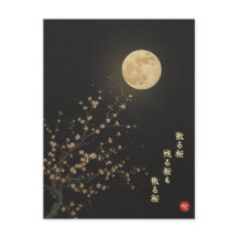 しだれ桜 了寛 和漢字葉書