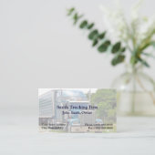 しっかりした名刺をトラックで運んでいるトラックの運転手 名刺 (スタンド正面)