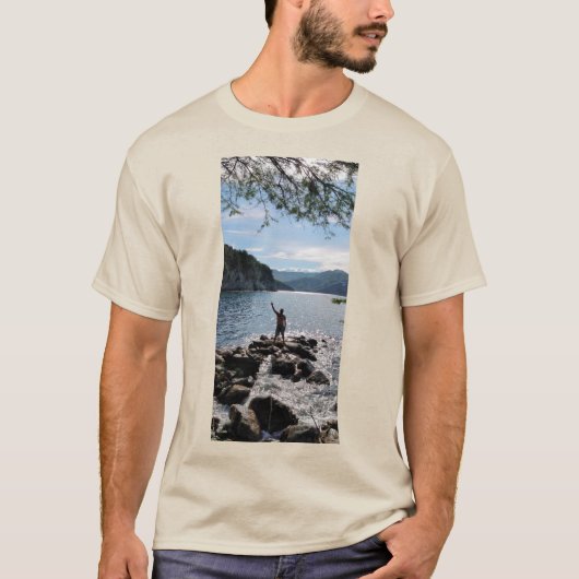 しっかりしろ。上に上がる。 Tシャツ (正面)