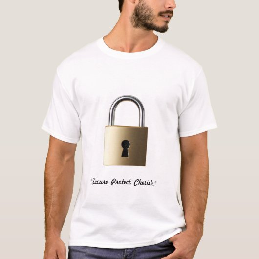 「しっかりと閉じなさい」 Tシャツ (正面)