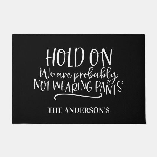 しっかりと-ズボンをはいていない ドアマット (正面)