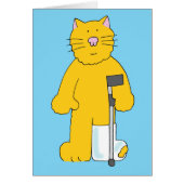 しっくいの脚の折れた脚の猫 (正面)