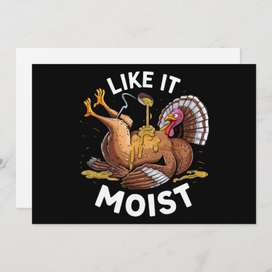 しっとりとした感謝祭の七面鳥のグレービー シーズンカード (正面/裏面)