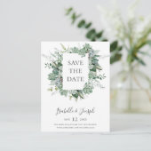 しっとりとした緑 | 結婚式の日程を知らせるポストカード インビテーションポストカード (スタンド正面)