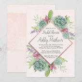 しっとりシャワー招待状, サボテン 招待状 (正面/裏面)