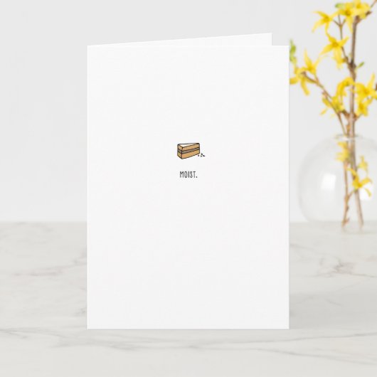 しっとり。ハッピーバースデーケーキカード カード (黄色い花)