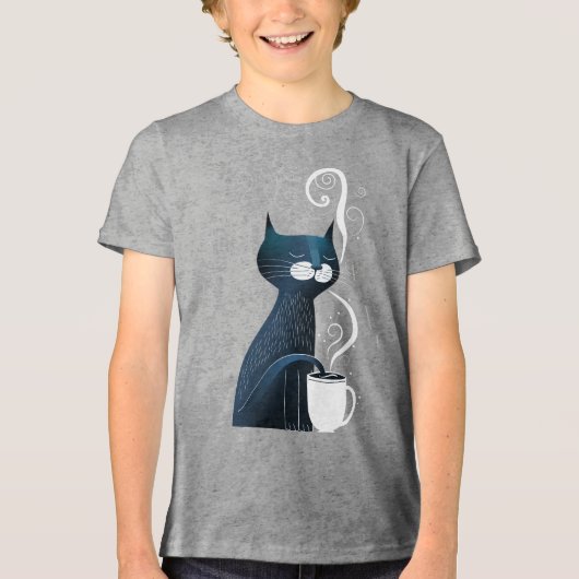 しっぽで茶の温度をテスト トライブレンドＴシャツ (正面)