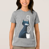 しっぽで茶の温度をテスト トライブレンドＴシャツ (正面)