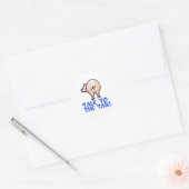 しっぽに話しかける子豚ピギー ラウンドシール (封筒)