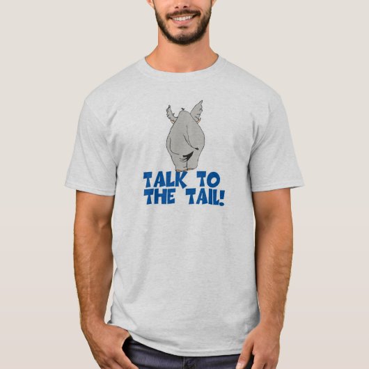 しっぽに話しかける象 Tシャツ (正面)