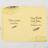 しっぽの羽を振る結婚式 プログラム(黄色) (正面/裏面)