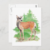 しっぽの鹿はがき ポストカード (正面/裏面)