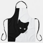 しっぽり黒猫 エプロン (正面)
