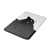 しっぽり黒猫 バスマット (アングル)