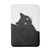 しっぽり黒猫 バスマット (正面縦)