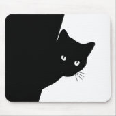しっぽり黒猫 マウスパッド (正面)