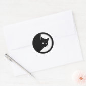 しっぽり黒猫 ラウンドシール (封筒)