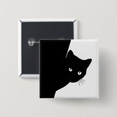 しっぽり黒猫 缶バッジ (正面&裏面)