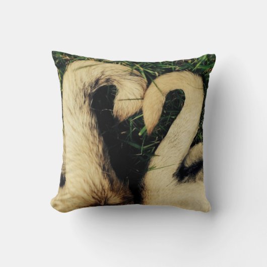 しっぽを引く クッション (正面)