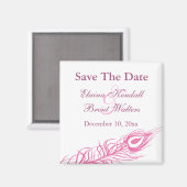 しっぽを振って日付を保存(明るい赤紫色) マグネット (正面/裏面)