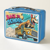 しっぽを振る舞う学校の日弁当箱 メタルランチボックス (裏面)