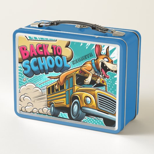 しっぽを振る舞う学校の日弁当箱 メタルランチボックス (裏面)