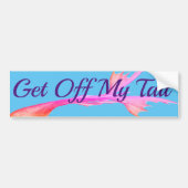 「しっぽを離れろ」マーメイドパーソナライズされた バンパーステッカー (正面)