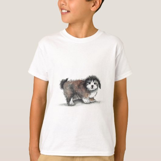しっ子犬ペット Tシャツ (正面)