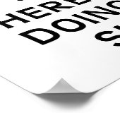 しつこい女性のポスターの後ろおもしろいに ポスター (角)