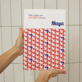 しなやかなかわいいレトロオレンジホワイト子供部屋カスタム ポスター