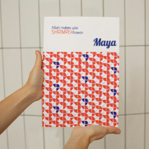 しなやかなかわいいレトロオレンジホワイト子供部屋カスタム ポスター