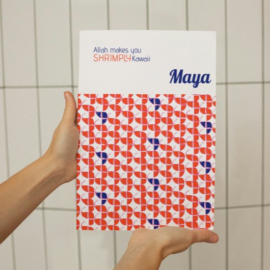 しなやかなかわいいレトロオレンジホワイト子供部屋カスタム ポスター