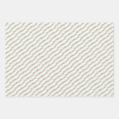 しなやかな愛らしい子供部屋レトロパターンレッドホワイト ラッピングペーパーシート (正面2)