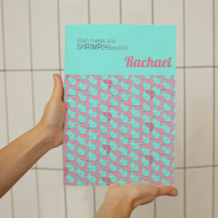 しなやかな美しいティール（緑がかった色）ピンク子供部屋カスタム ポスター