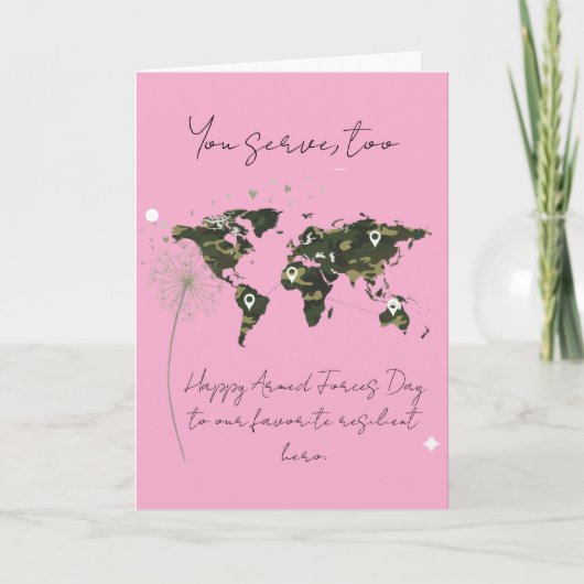 しなやかな軍の子どものための自衛隊の日 カード (正面)