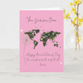 しなやかな軍の子どものための自衛隊の日 カード (黄色い花)