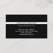 しはっきりしたかしモミニマルノグラム白黒プロフェッショナル 名刺 (裏面)
