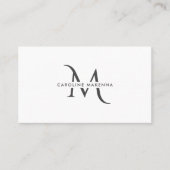 しはっきりしたかしモミニマルノグラム白黒プロフェッショナル 名刺 (正面)