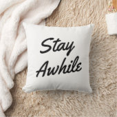 "しばらく滞在"の印刷の枕 クッション (ブランケット)