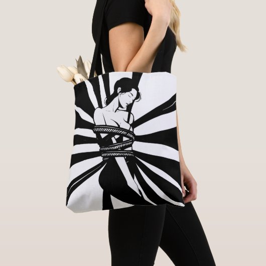 しばりロープギフトパーソナライズされた トートバッグ (クローズアップ)