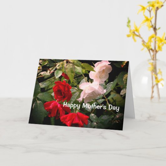 しびれたバラフラワーマザーズデイカード カード (黄色い花)