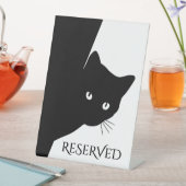 しぶい黒猫の予約 台座サイン (インサイチュ)