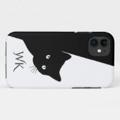 しぶい黒猫モノグラム Case-Mate iPhoneケース (裏面(横))