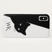 しぶい黒猫モノグラム Case-Mate iPhoneケース (裏面(横))