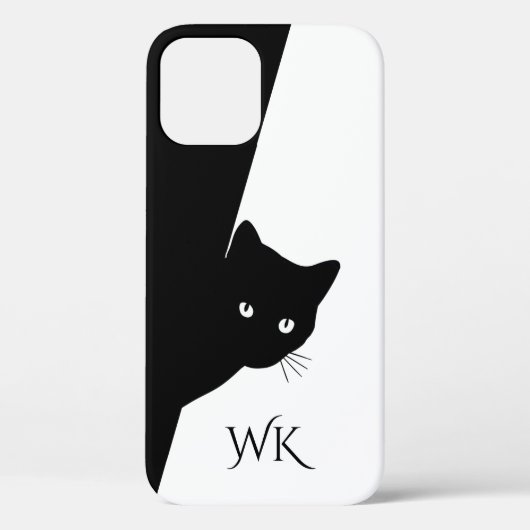 しぶい黒猫モノグラム Case-Mate iPhoneケース (裏面)