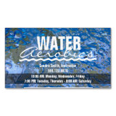 しぶきにきらめくな青海原のエアロビクスをして下さい マグネット名刺 (正面)