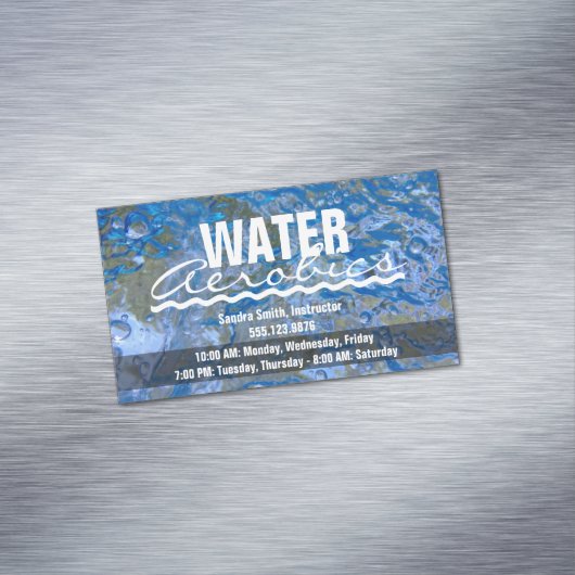 しぶきにきらめくな青海原のエアロビクスをして下さい マグネット名刺 (インサイチュ)